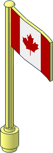 Flag on Flagpole Type 4 with Canada Pattern