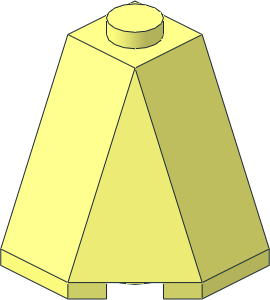 Slope Brick 65  2 x  2 x  2 Double Convex with 45 Corner