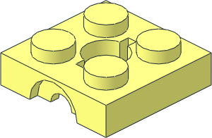 ~Brick  2 x  2 Arm Holder Upper Part with Hole