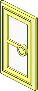 Door  1 x  3 x  4 with Glass (Complete)
