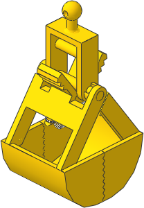 ~_Crane Grab Jaws (Complete) Yellow (Obsolete)