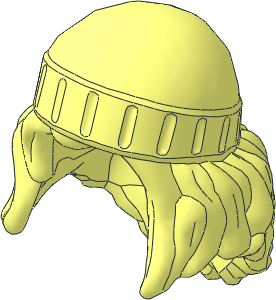 Minifig Hair Long Wavy with Knit Ski Cap