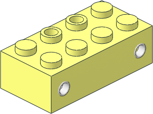 ~Electric Train  4.5V On/Off Switch Brick  2 x  4 (Needs Work)