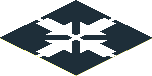 Sticker  1.9 x  1.9 with Four White Arrows Pointing Inwards on Black Background