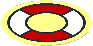 Sticker  1.9 x  1.9 Round with Lifepreserver