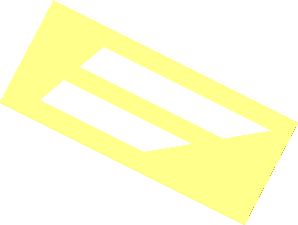 Sticker  1.2 x  3 Left Parallelogram with Two White Lines