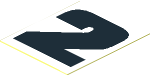 Sticker  1.1 x  0.9 with Black Bold "2" on White Background