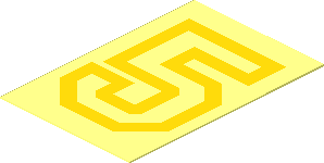 Sticker  1.8 x  1.2 with Yellow Outline "5"