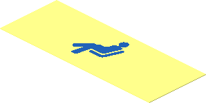 Sticker  1.1 x  2.9 with Blue Sitting Person Icon