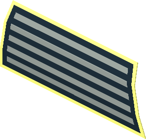 Sticker  1.0 x  2.8 with Black and Light Grey Grid on Transparent Background (Right) (Formed)