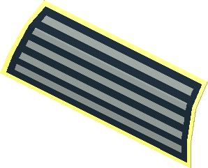 Sticker  1.0 x  2.8 with Black and Light Grey Grid on Transparent Background (Left) (Formed)