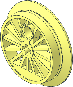 Train Wheel Large with Axlehole and Pinhole