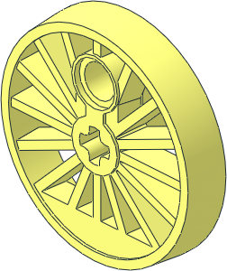 Train Wheel Large with Axlehole and Pinhole without Flange