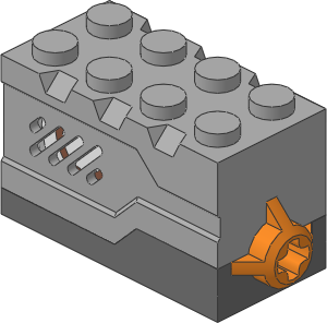 ~_Electric Sound Brick  2 x  4 x  2 Grey Top Carousel Sound (Obsolete)