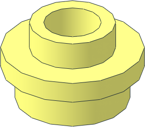 Plate  1 x  1 Round with Open Stud