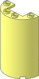 Cylinder Half  2 x  4 x  5 with  1 x  2 cutout