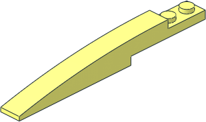 Slope Brick Curved  1 x  8 with Plate  1 x  2