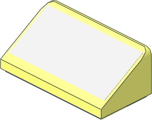 Slope Brick 31  1 x  2 x  0.667 with Chrome Silver Sticker