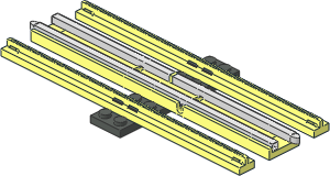 Train Track 12V Slotted Straight with Isolation (Complete)
