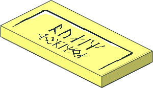 Tile  2 x  4 with Large Runes Sticker