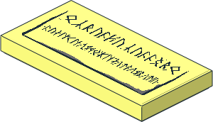 Tile  2 x  4 with Small Runes Sticker