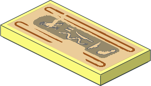 Tile  2 x  4 with Hieroglyphs (Bird on Top) Sticker