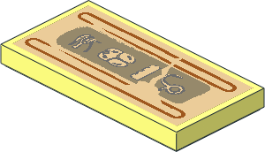 Tile  2 x  4 with Hieroglyphs (Eye on Top) Sticker