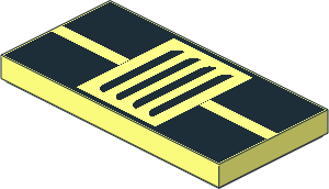 Tile  2 x  4 with  2 Black Stripes and Vent Grille Pattern
