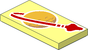 Tile  2 x  4 with Classic Space Logo Pattern