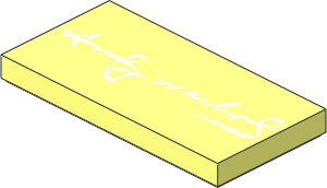 Tile  2 x  4 with "Andy Warhol" Signature Pattern