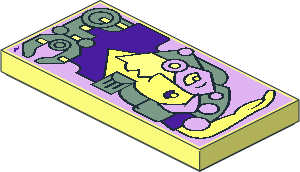 Tile  2 x  4 with Cubist Art Painting Pattern