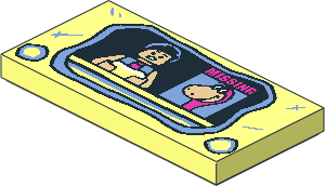 Tile  2 x  4 with Stone Television News and MISSING Dino Pattern