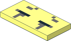 Tile  2 x  4 with Black Pixelated Eyes and Dark Bluish Grey Rectangles Pattern