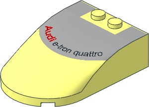 Windscreen  6 x  4 x  1.333 Curved with "Audi e-tron quattro" and Light Bluish Grey Roof Pattern