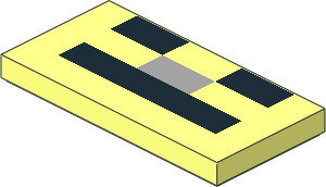 Tile  2 x  4 with Black and Light Bluish Grey Rectangles Pattern