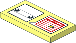 Tile  2 x  4 with Brickheadz Seasonal Calendar Pattern