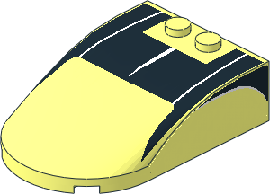 Windscreen  6 x  4 x  1.333 Curved with Bugatti Chiron Roof Pattern and Stickers