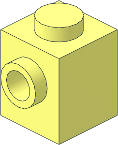 Brick  1 x  1 with Stud on 1 Side