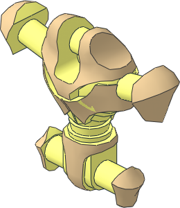 Minifig Mechanical Torso Cyborg with Tan Pattern