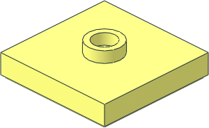 Plate  2 x  2 with Groove with 1 Centre Stud