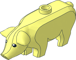 Animal Pig with Eyes Pattern