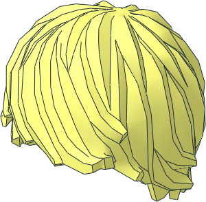 Minifig Hair Tousled with Side Parting