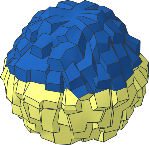 Minifig Cheerleader Pom Pom with Blue Pattern