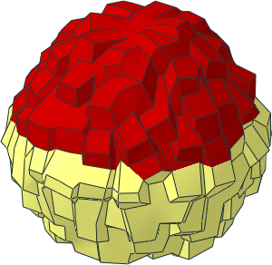 Minifig Cheerleader Pom Pom with Red Pattern