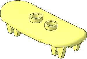 =Minifig Skateboard with Four Wheel Clips