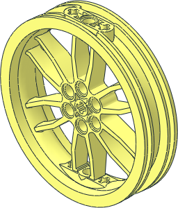 Wheel 17 x 75 Motorcycle with Holes in Rim