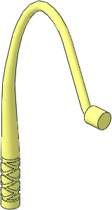 Minifig Whip Bent Flexible (Formed for Electrical Roof Wiring - Right Aligned)