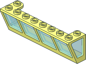 Window  2 x  8 x  2 Inverted Sloped Reinforced with TransLightBlue Glass