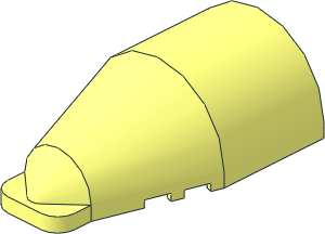 Windscreen  4 x  7 x  2 Round with Plate