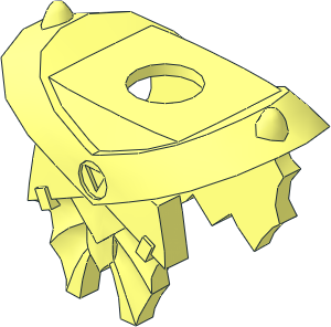 Minifig Breastplate with Fins and Embossed Atlantis Triangle